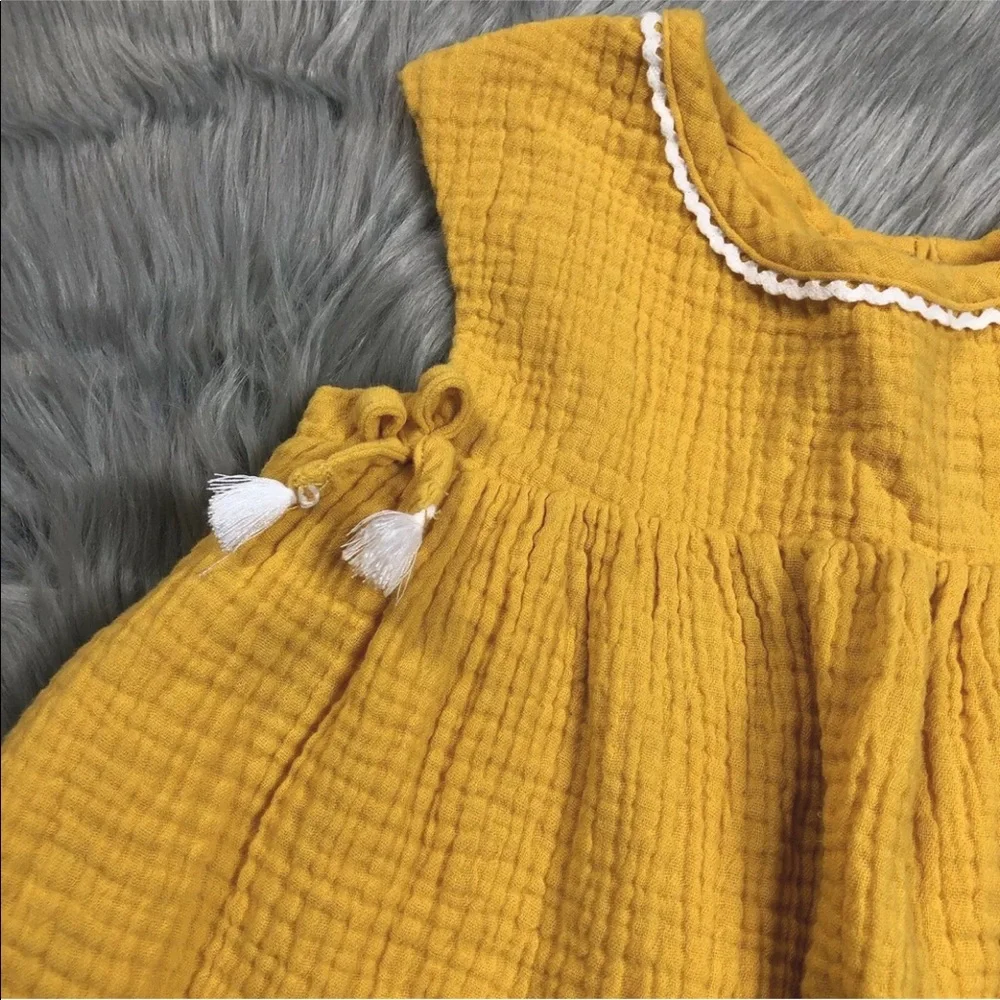 Genuine Kids Oshkosh Toddler 4T Yellow Gauze Top